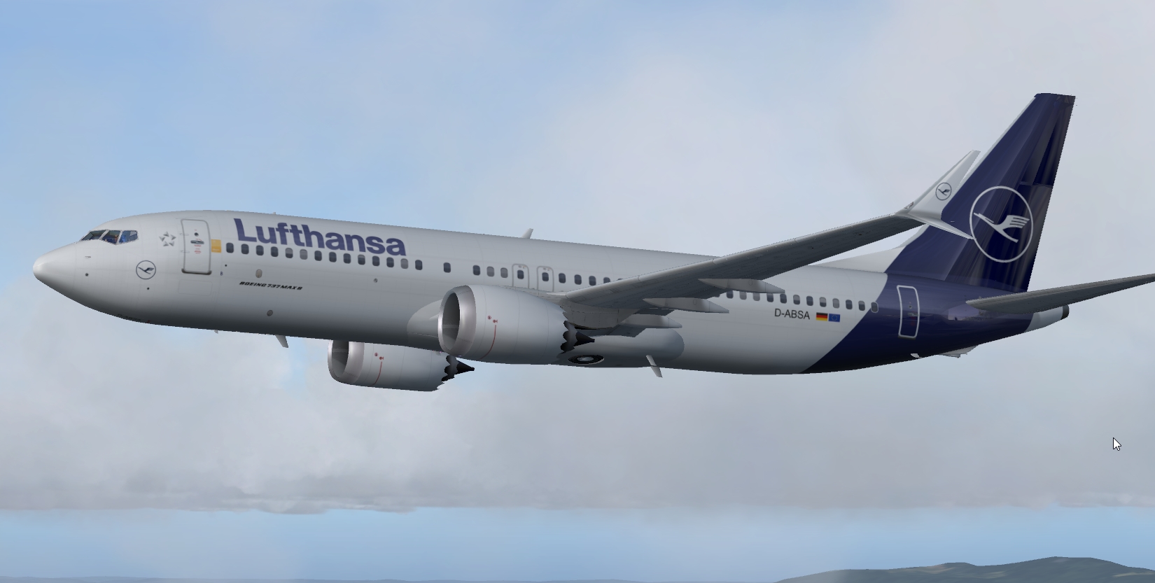 More Images For FSX 2FP3D Boeing 737 Max 8 Lufthansa Package
